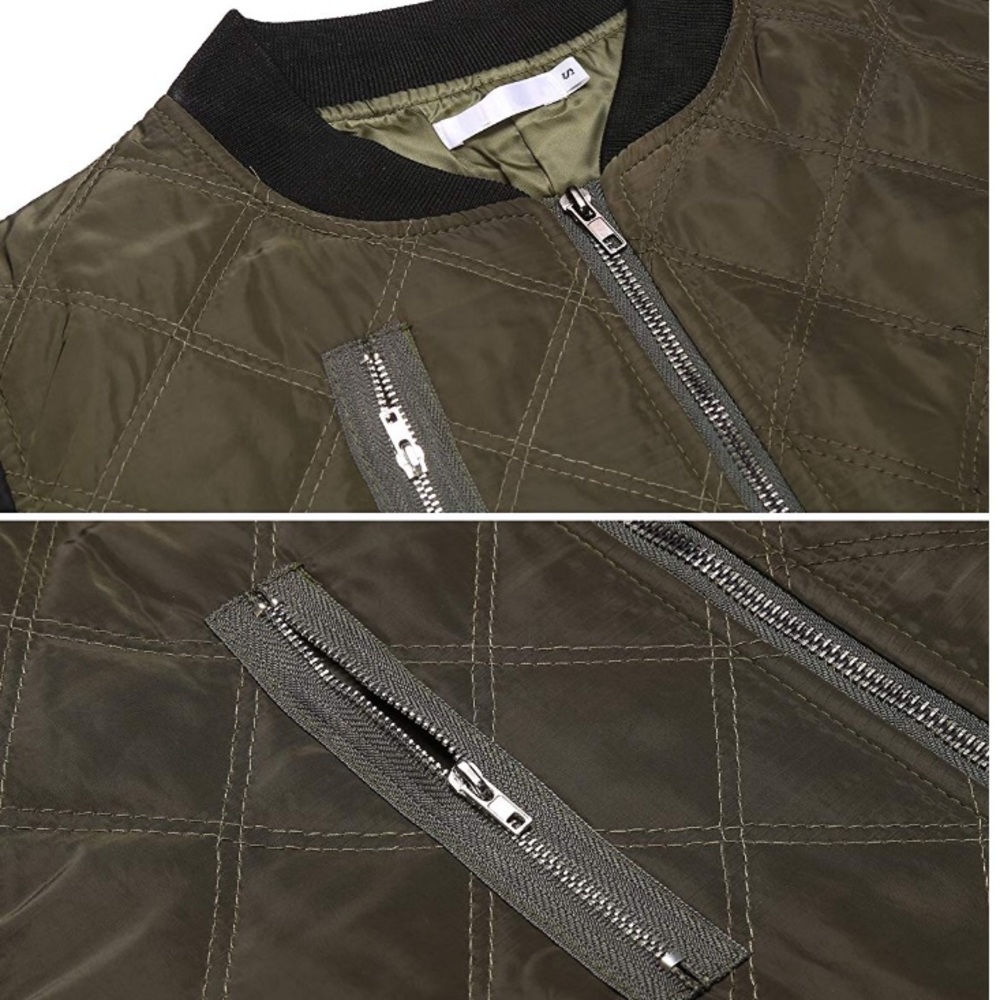 💣 You tha bomb Fall Woman’s Green Quilted Jacket - Picture 4 of 6